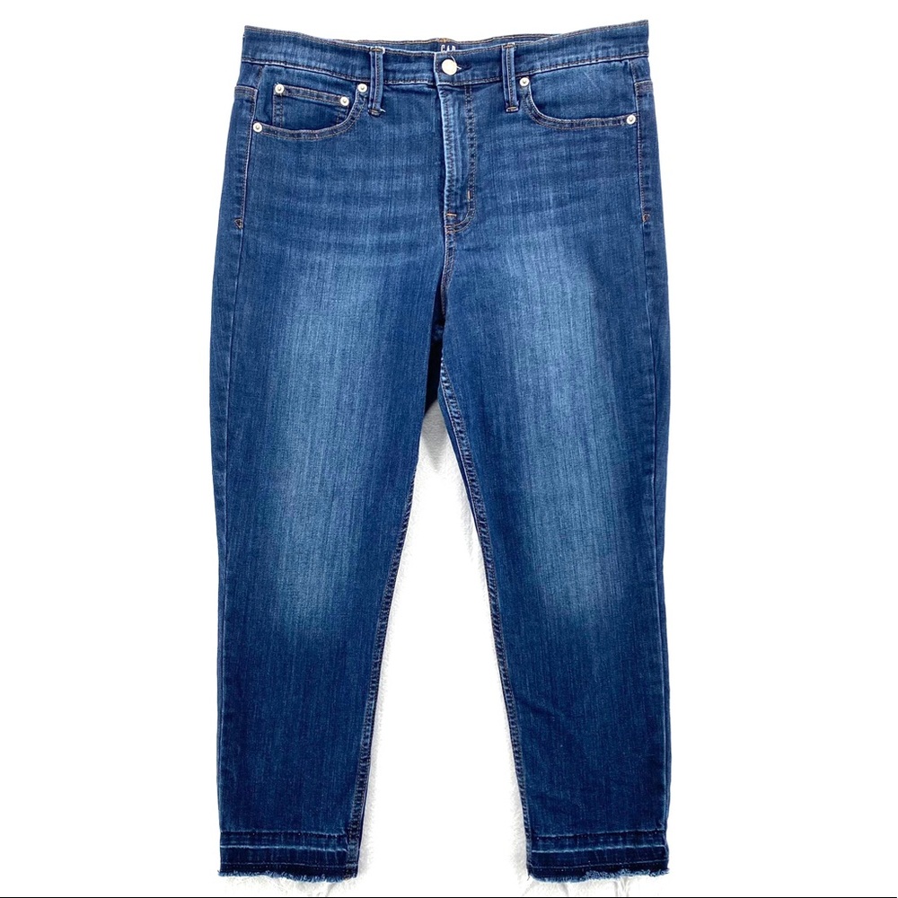 GAP Dark Wash Denim Released Hem True Skinny Jean